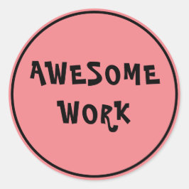 Geweldige werkleraar aanmoediging Klassieke ronde  Ronde Sticker