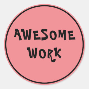 Geweldige werkleraar aanmoediging Klassieke ronde  Sticker