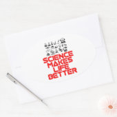 GEWELDIGE WETENSCHAP DESIGN OVALE STICKER (Envelop)