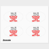 GEWELDIGE WETENSCHAP DESIGN OVALE STICKER (Vel)