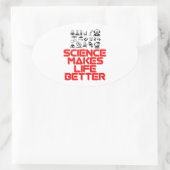 GEWELDIGE WETENSCHAP DESIGN OVALE STICKER (Tas)