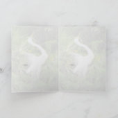 Geweldige White Egret Love Dance Feestdagen Kaart (Binnen)