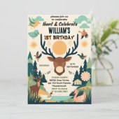 geweldige Wild Camo Oh Deer Eend jacht 1e verjaard Kaart (Staand voorkant)