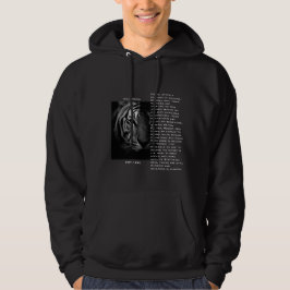 Geweldige wilde diertijger drukt zwarte witte mann hoodie