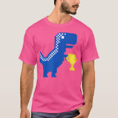 Geweldige winnaar dinosaurus trofee T-Rex Dino T-shirt (Voorkant)