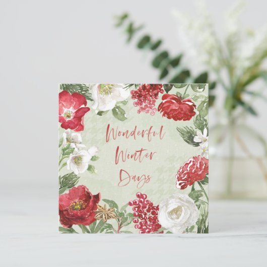 Geweldige winterdagen feestdagenkaart (Staand voorkant)