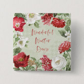 Geweldige winterdagen vierkante button 5,1 cm (Voorkant)