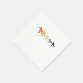 Geweldige wintersport van Retro Ski Skiing Skiers Servet (Hoek)