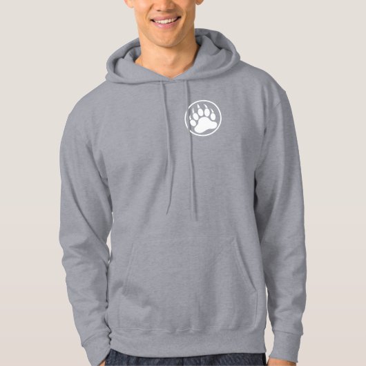 Geweldige wit Beer Achterzijde en voorafdruk Hoodie (Voorkant)