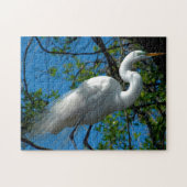 Geweldige witte Egret Florida. Legpuzzel (Horizontaal)