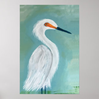 Geweldige, witte, fijne tekenverf poster