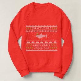Geweldige witte haai grappig Ugly Sweater Damas Sh T-shirt