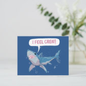 Geweldige witte haai voelt geweldig briefkaart (Staand voorkant)