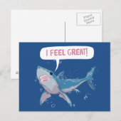 Geweldige witte haai voelt geweldig briefkaart (Voorkant / Achterkant)