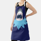 Geweldige witte haaienaanval met Open Jaws Schort (Insitu)