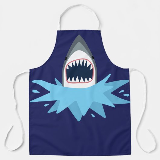 Geweldige witte haaienaanval met Open Jaws Schort (Voorkant)