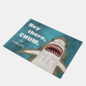 Geweldige witte haaienaanval Persoonlijk Funny Chu Deurmat (Schuin)