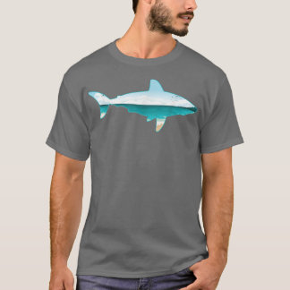 Geweldige witte haaienafdrukken met LandscapeShark T-shirt