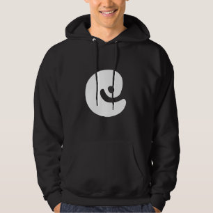 Geweldige witte japanse tekst voor en achter manne hoodie