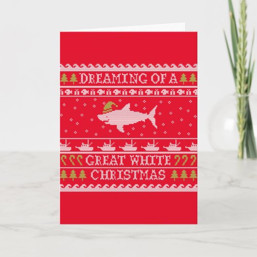 Geweldige witte kerst grappig, lomp van Sweater Re Feestdagen Kaart (Voorkant)