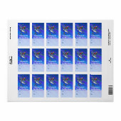 Geweldige witte kerstcadeauetiketten met kerstmans etiket (Full Sheet)