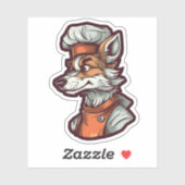 Geweldige Wolf Chef Schattig Diergrafisch Sticker (Vel)