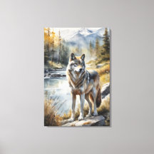 Geweldige Wolf Ergens in de Mooie Natuur