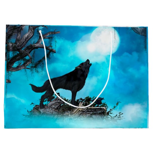 Geweldige wolf groot cadeauzakje (Achterkant)