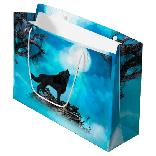 Geweldige wolf groot cadeauzakje (Voorkant Gekanteld)