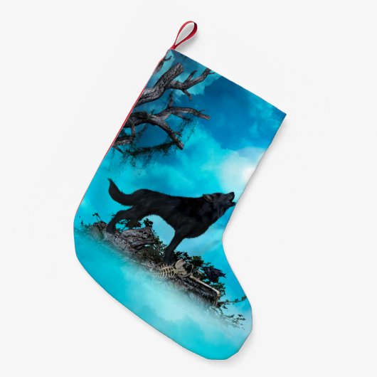 Geweldige wolf kleine kerstsok (Voorkant (Hangend))