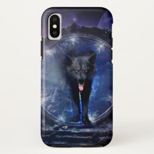Geweldige wolf komt door een hek Case-Mate iPhone case