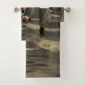 Geweldige wolf met fee bad handdoek (Insitu)