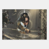 Geweldige wolf met fee inpakpapier vel (Voorkant 3)