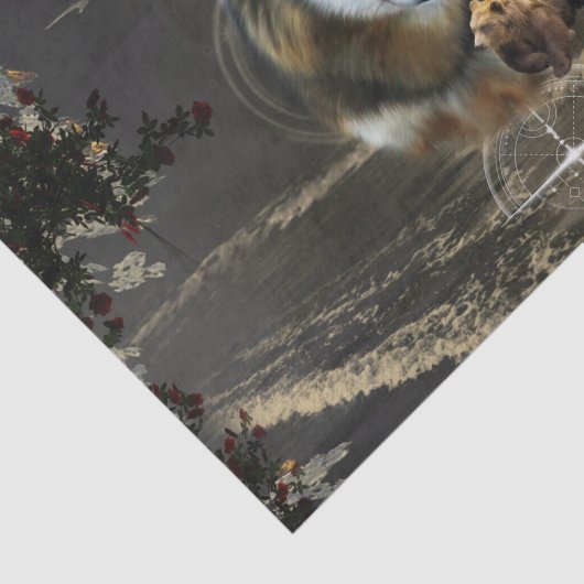 Geweldige wolf met fee tissuepapier (Detail)