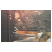 Geweldige wolf op  achtergrond stof (Fat Quarter)