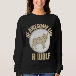 Geweldige wolf trui met vintage wolf uitdrukking