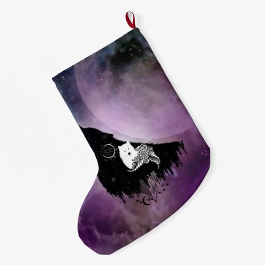 Geweldige wolven grote kerstsok (Achterkant (Hangend))