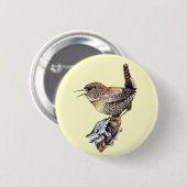 Geweldige Wren Button (Voorkant /achterkant)