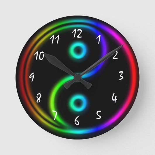 Geweldige Yin en Yang Ronde Klok (Voorkant)