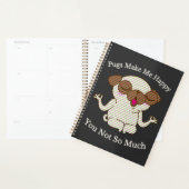 Geweldige yogapug mediteren met grappig Gezegde Planner (Display)
