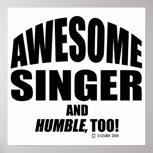 Geweldige zanger poster (Voorkant)