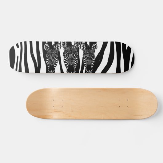 Geweldige Zebra beslag op Zebra Print Persoonlijk Skateboard (Horizontaal)