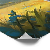 Geweldige Zebra in Wild met regenboog en vlinders Poster (Hoek)