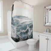 Geweldige Zee Waves | Beste cadeau voor natuur lie Douchegordijn (In situ)