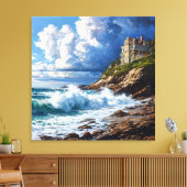 Geweldige zeegezichtschildering canvas afdruk (Insitu (Woonkamer))