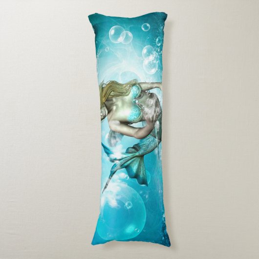 Geweldige zeemeermin lichaamskussen (Voorkant Verticaal)