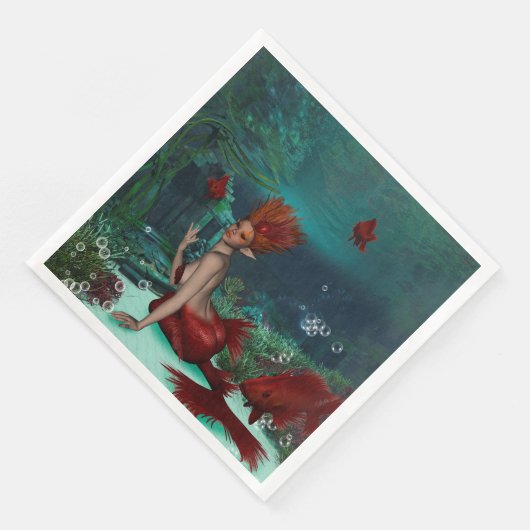 Geweldige zeemeermin servet (Hoek)