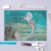 Geweldige zeepaardje in de diepzee tissuepapier (Craft)