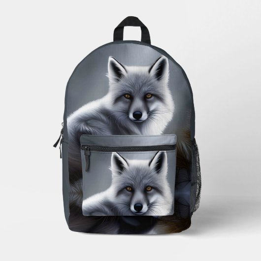 Geweldige zilvervos bedrukte rugzak (Voorkant)