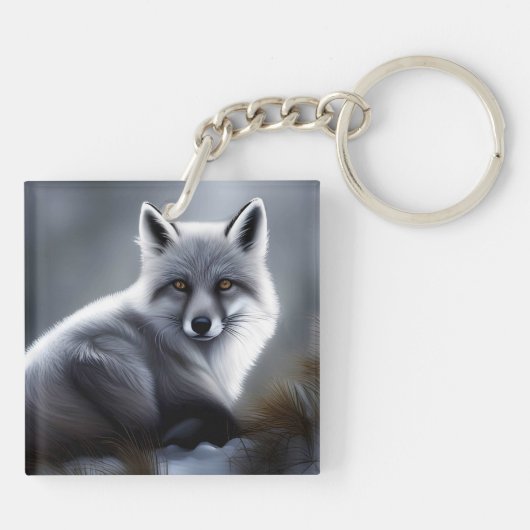 Geweldige zilvervos sleutelhanger (Achterkant)